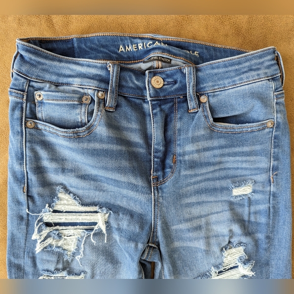 American Eagle Next Level Patched High-waisted Jegging! Size 2! - Picture 7 of 8